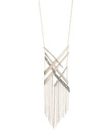 Alexis Bittar Crystal Encrusted Link Tassel Bib Necklace at Bloomingdales